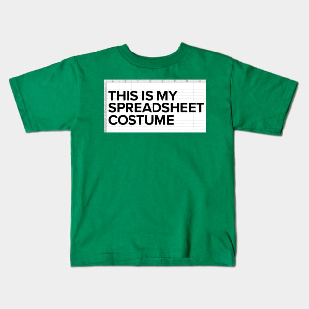 Funny Halloween Costume: Spreadsheet Kids T-Shirt by spreadsheetnation